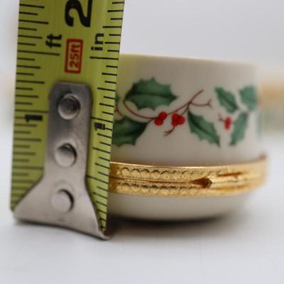Lenox Christmas Holly Berry Porcelain Trinket Boxes (4)