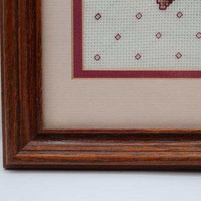 Vintage Framed Needlework Art