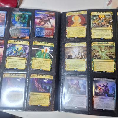 Sale Photo Thumbnail #628: the binder on the left has several cards in it, the one on the right doesn't have any.  See photos
