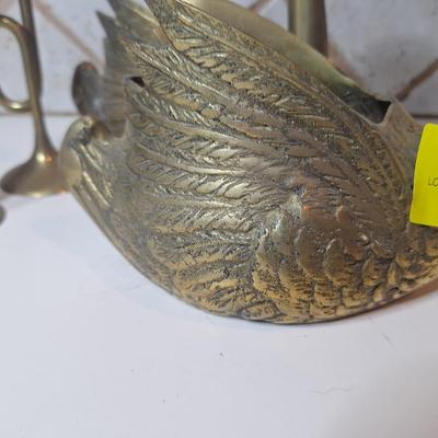 Sale Photo Thumbnail #693: Brass ducks and candlesticks