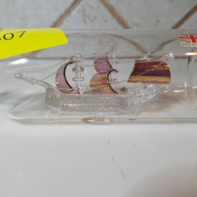 Sale Photo Thumbnail #701: blown glass ship in a bottle