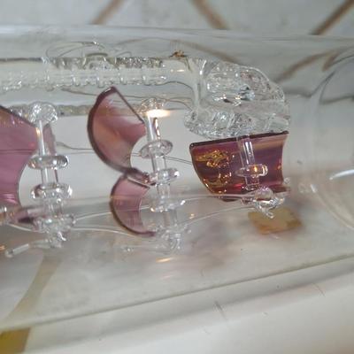 Sale Photo Thumbnail #703: blown glass ship in a bottle