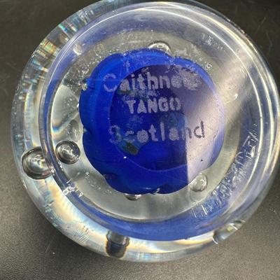 Caithness Glass "Cauldron Ruby" & “Tango” Paperweight