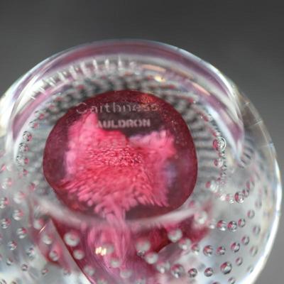 Caithness Glass "Cauldron Ruby" & “Tango” Paperweight