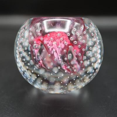 Caithness Glass "Cauldron Ruby" & “Tango” Paperweight