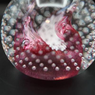 Caithness Glass "Cauldron Ruby" & “Tango” Paperweight