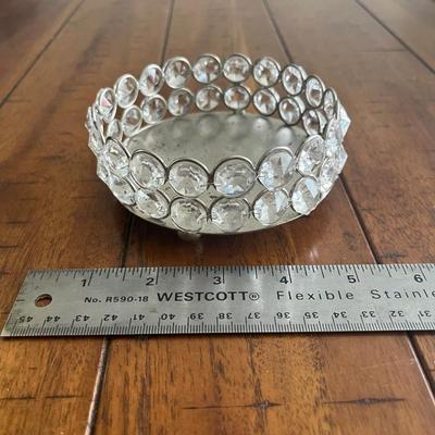 Sale Photo Thumbnail #172: Crystal candle holder with LED candle w/timer