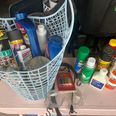 Sale Photo Thumbnail #181: Basket with cleaning supplies and chemicals