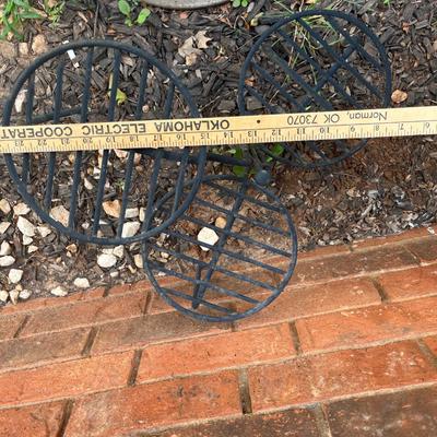 Sale Photo Thumbnail #198: Black iron 3 tier plant stand