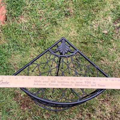 Sale Photo Thumbnail #229: Black corner plant stand - see pics for measurements