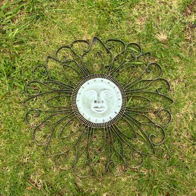 Sale Photo Thumbnail #250: Sun face metal wall art