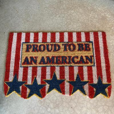 Sale Photo Thumbnail #252: Proud to be an American outdoor mat