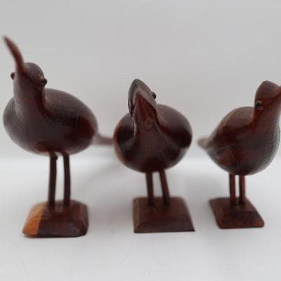 Vintage Wooden Seabird Sculptures (3)