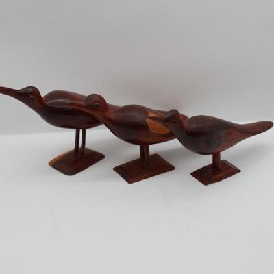 Vintage Wooden Seabird Sculptures (3)