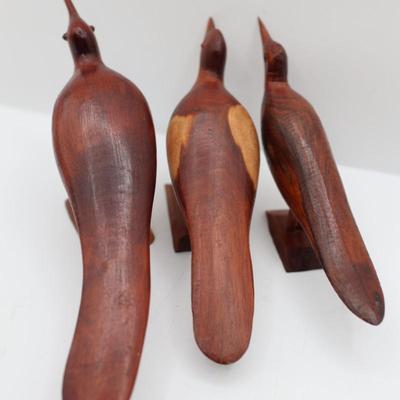 Vintage Wooden Seabird Sculptures (3)