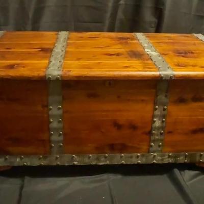 Antique Banded Cedar Chest
