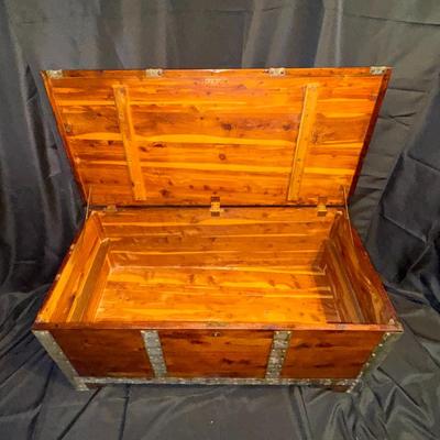 Antique Banded Cedar Chest