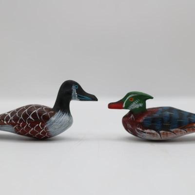 Two Hand Painted Wooden Duck Letter Openers