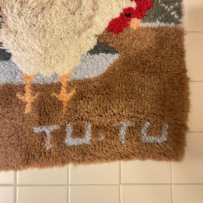 C218 Original Hooked Rug "Tu Tu" 1996