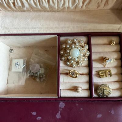 C222 Two Jewelry Boxes With Costume Jewelry