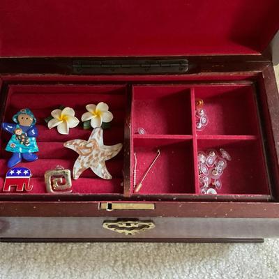 C222 Two Jewelry Boxes With Costume Jewelry