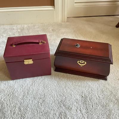C222 Two Jewelry Boxes With Costume Jewelry