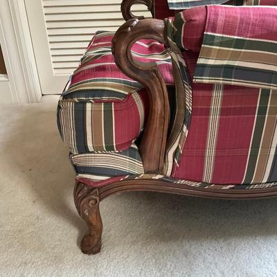 C225 Pair of Downfilled French Style Arm Chairs