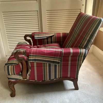C225 Pair of Downfilled French Style Arm Chairs