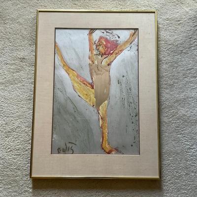 C226 Mixed Media Art Of Dancer