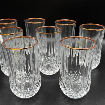 French Crystal Highball Iced Tea - Set of 8