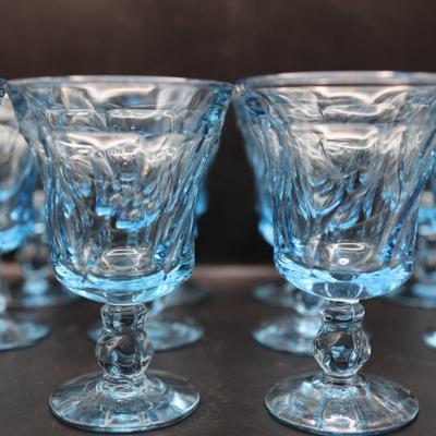 Fostoria Jamestown 5 7/8” Blue Goblets - Set of 12