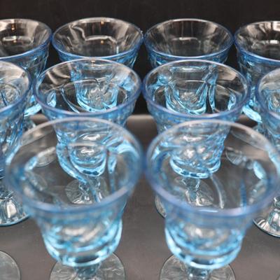 Fostoria Jamestown 5 7/8” Blue Goblets - Set of 12
