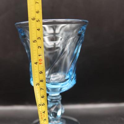 Fostoria Jamestown 5 7/8” Blue Goblets - Set of 12