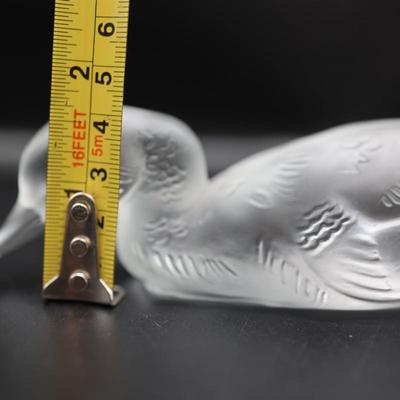 BACCARAT Frosted Crystal Duck Figurines (2)