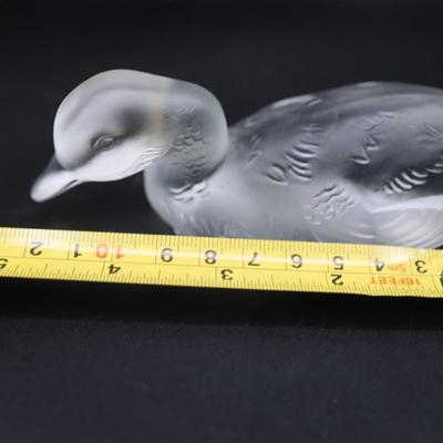 BACCARAT Frosted Crystal Duck Figurines (2)