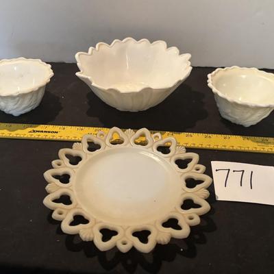 Milk Glass Lot