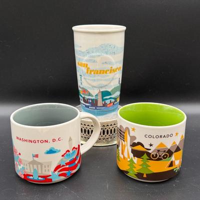 Lot of 3 Starbucks Mugs