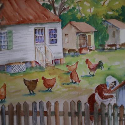 Framed Original Painting by Juanita Courtney Faciane