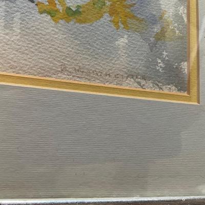 C206 A Branch With Multiple Clusters Of Yellow Leaves Painting Signed By B. Wertheimer