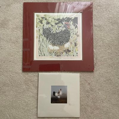 A243 Signed Hen & Rooster Prints