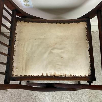 M246 Antique Mahogany X-Frame Folding Campaign Stool