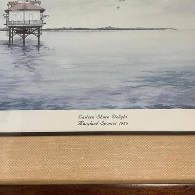 M254 Grover G. Cantwell Jr. Lithograph #421/1064 Signed Pencil "Eastern Shore Delights"