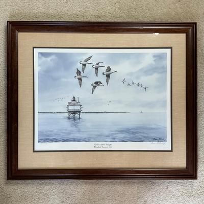 M254 Grover G. Cantwell Jr. Lithograph #421/1064 Signed Pencil "Eastern Shore Delights"