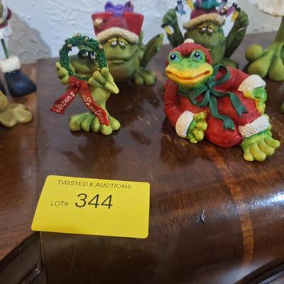 Sale Photo Thumbnail #824: Cute little  frog figurines for Christmas