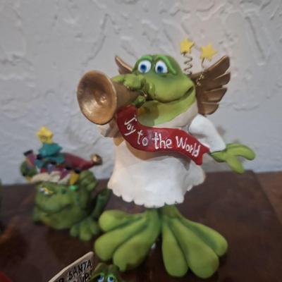 Sale Photo Thumbnail #823: Cute little  frog figurines for Christmas