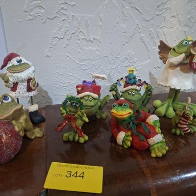 Sale Photo Thumbnail #821: Cute little  frog figurines for Christmas