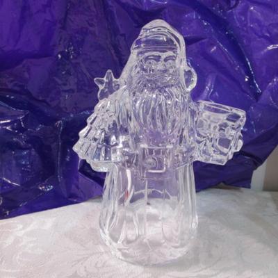 Sale Photo Thumbnail #305: Glass Santa is a candle holder, See pictures