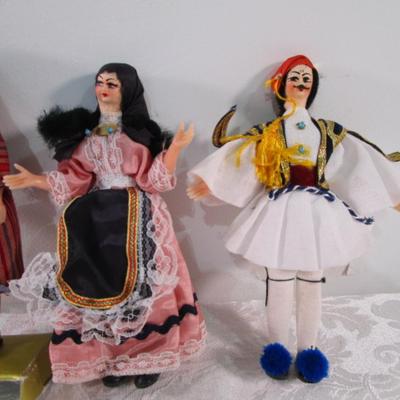 Sale Photo Thumbnail #349:  2 Traditional Soganli dolls from Turkey, 2 Greek dolls