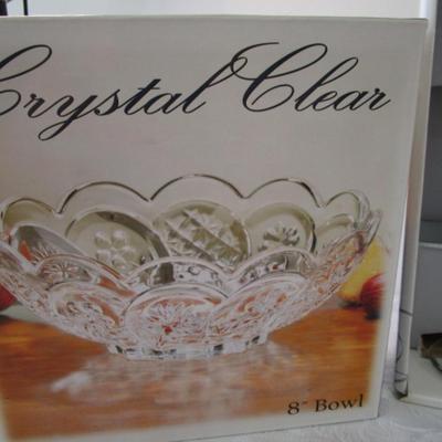 Sale Photo Thumbnail #410: Champagne flutes are by Hortense B. Hewitt Co., Bowl is by Crystal Clear