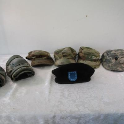 Sale Photo Thumbnail #505: New Beret is size 6-5/8, 2 ball caps are size 6-5/8, 2 ball caps are size 6-7/8